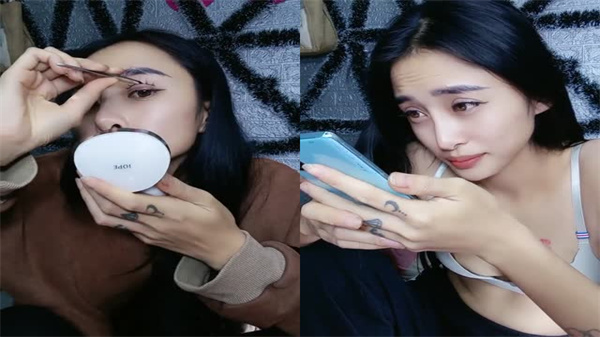 满背纹身的小奶妈全程露脸跟老公大秀直播啪啪封面图