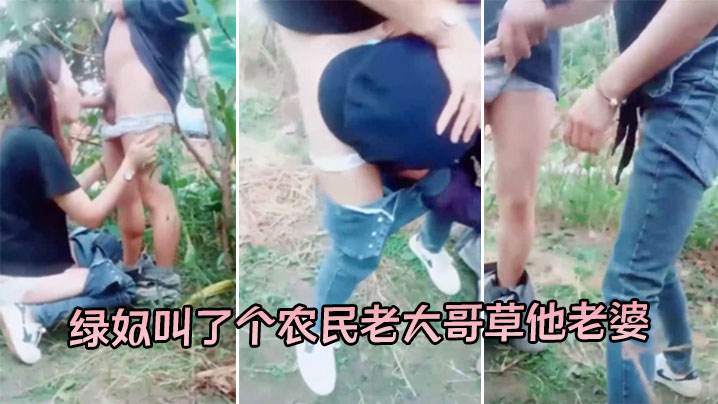 绿奴叫了个农民老大哥草他老婆 草地里口交 手扶拖拉机上爆操封面图